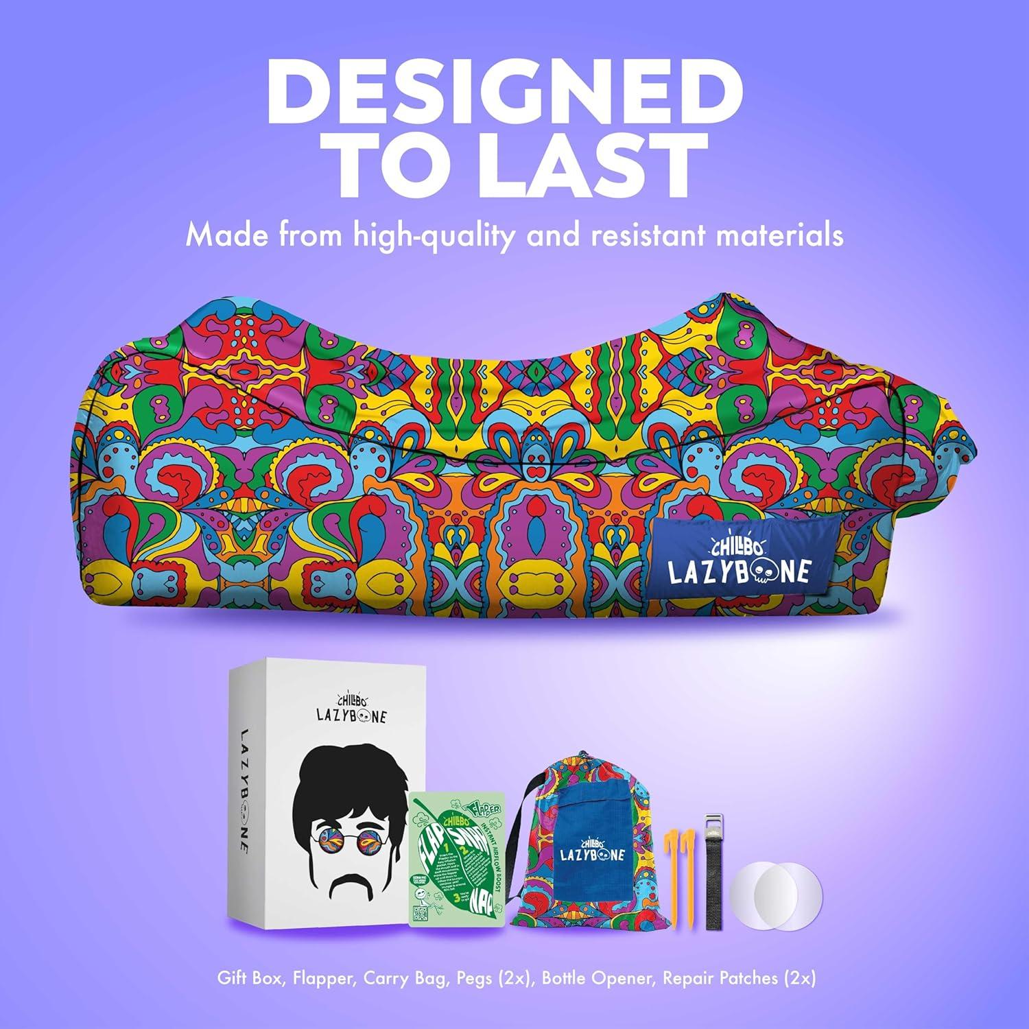 Sofá Inflable Chillbo Flap N Nap - X-Large Psicodélico