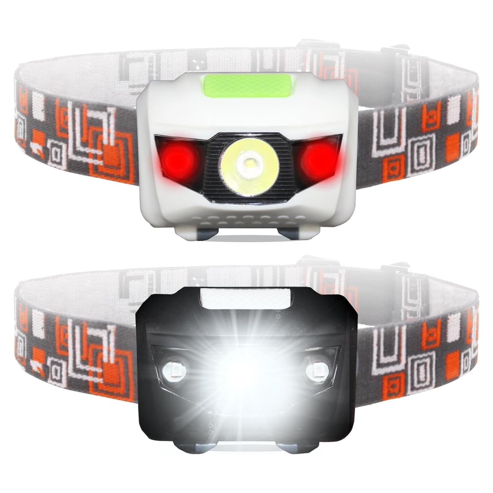 Lámpara Frontal LED MENCH 2 Pcs para Camping y Senderismo