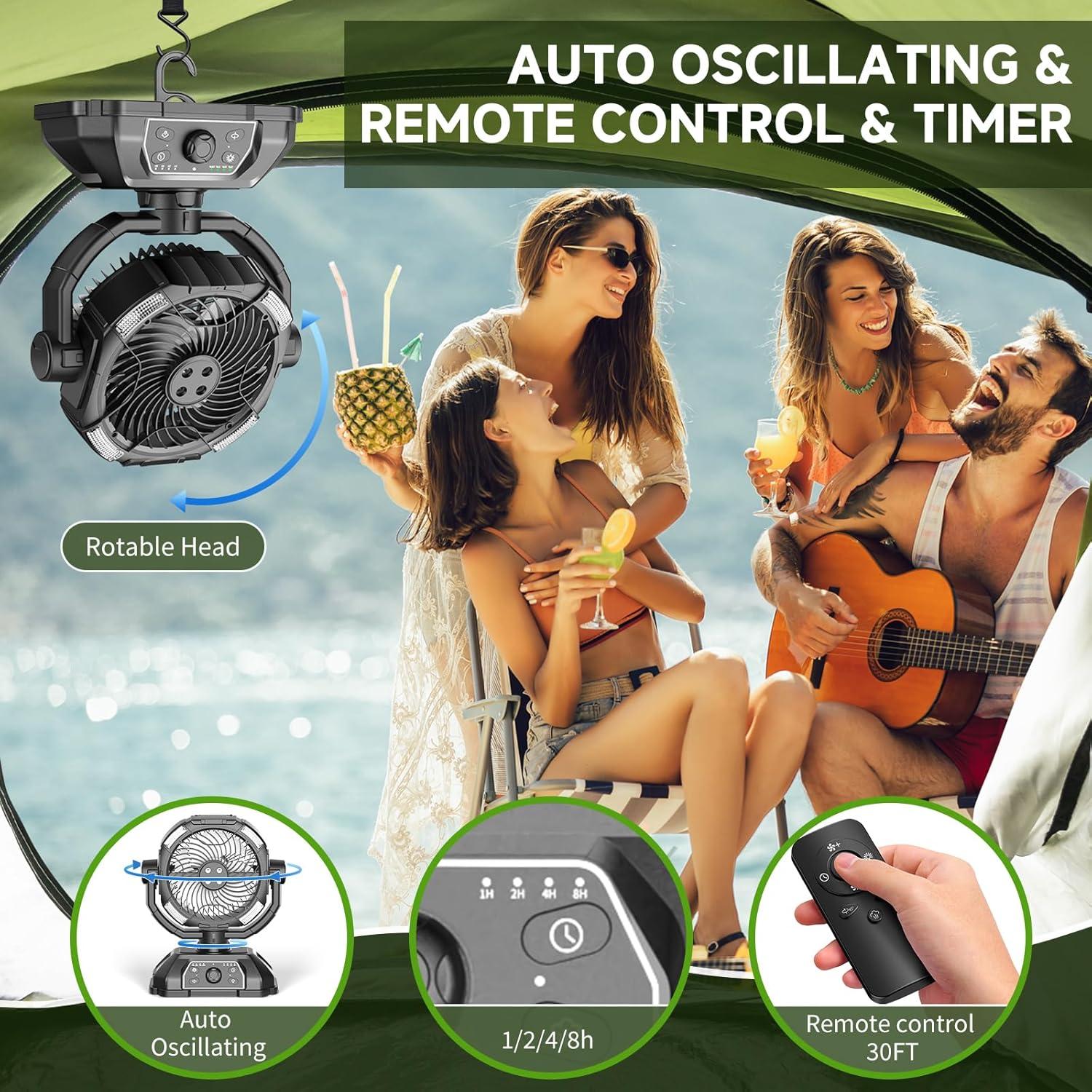 Ventilador de Nebulización Portátil XAP 9" Recargable 25000mAh