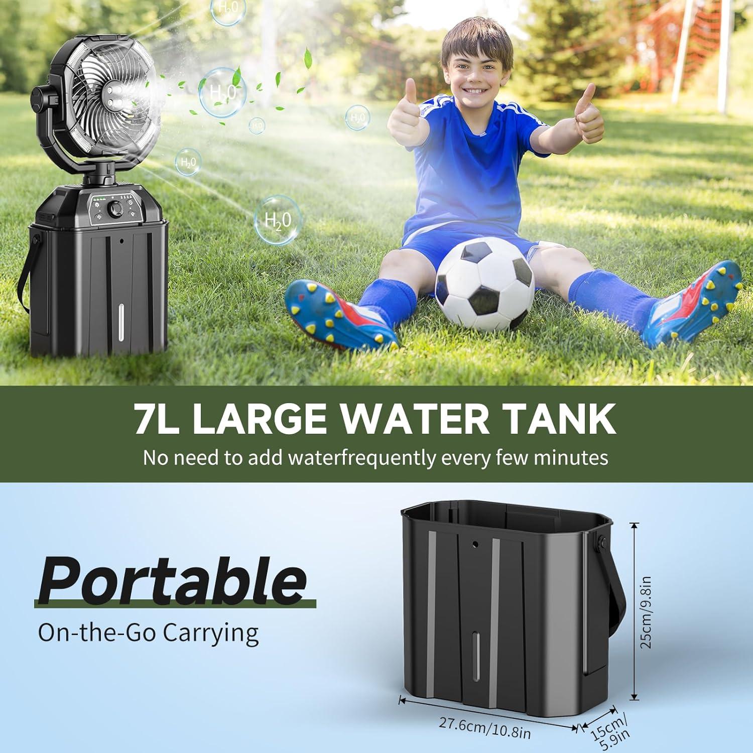 Ventilador de Nebulización Portátil XAP 9" Recargable 25000mAh