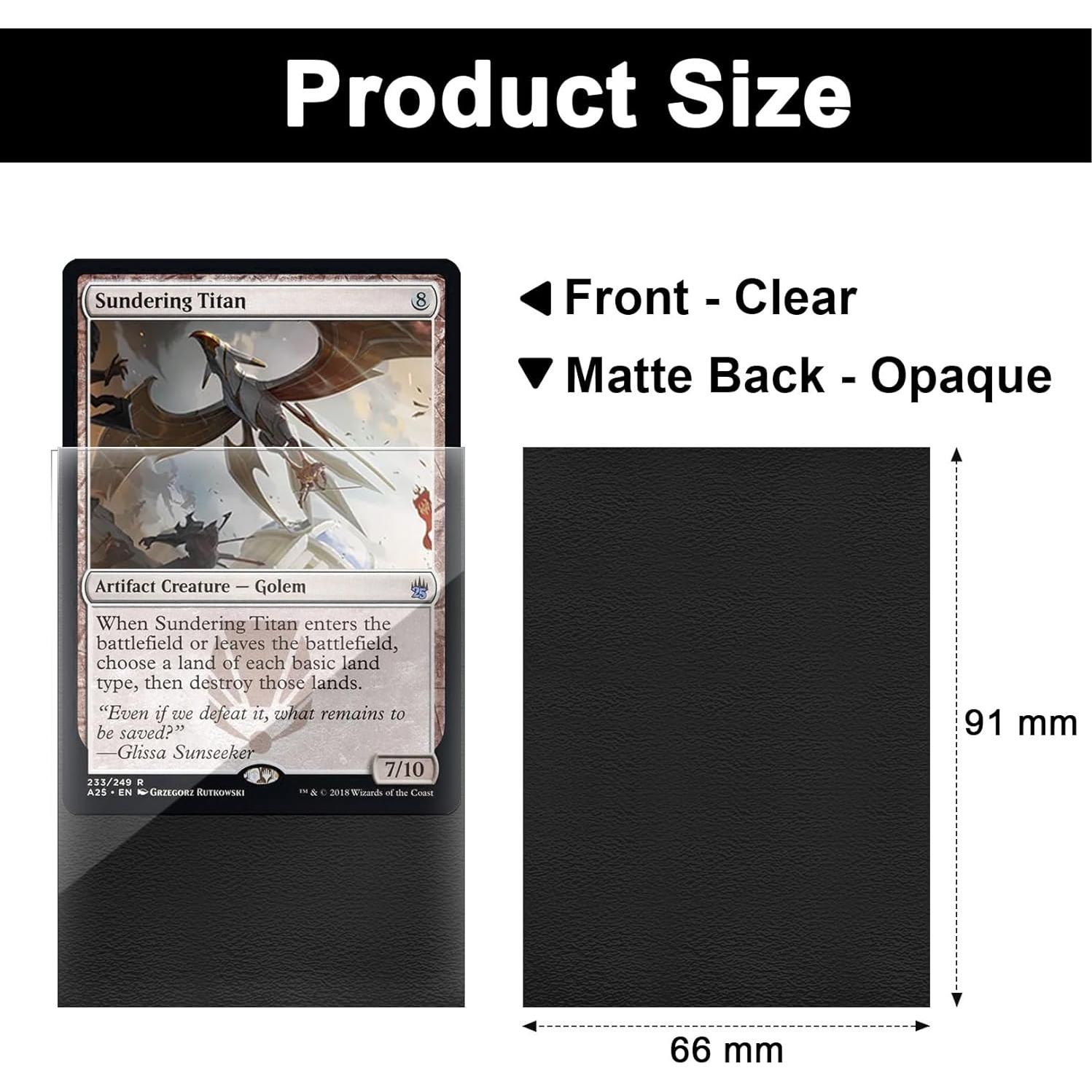 Mangas de Cartas Negras Mate Fabmaker 200 Unidades Resistentes