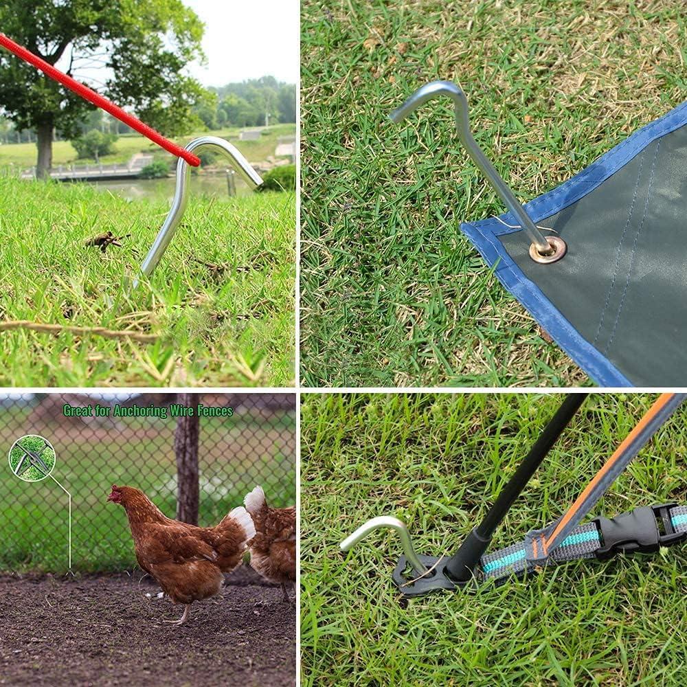 Estacas de Metal OK5STAR 23 cm Alta Resistencia - Paquete de 8