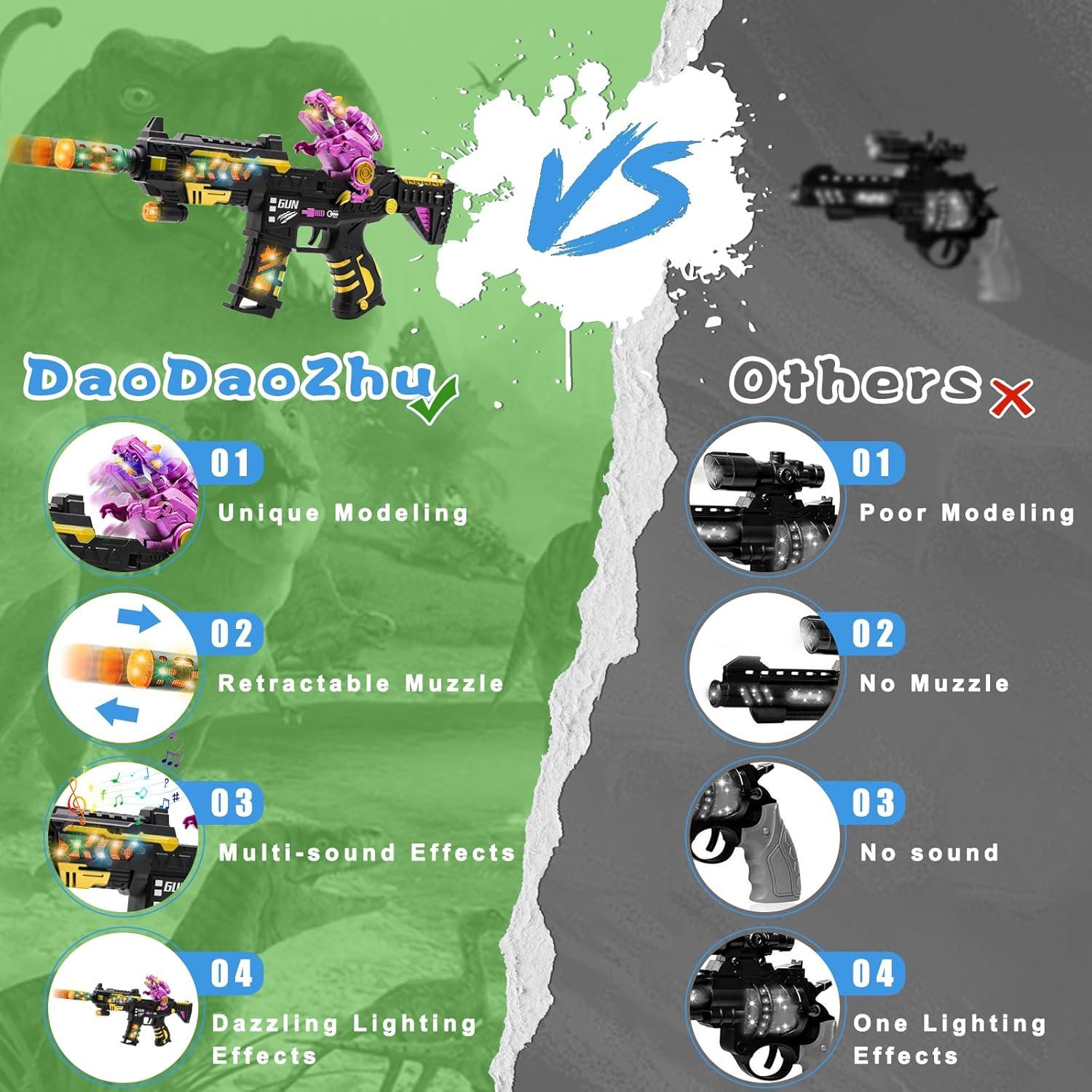 Pistola de Juguete Iluminada DaoDaoZhu con Sonido y Luz