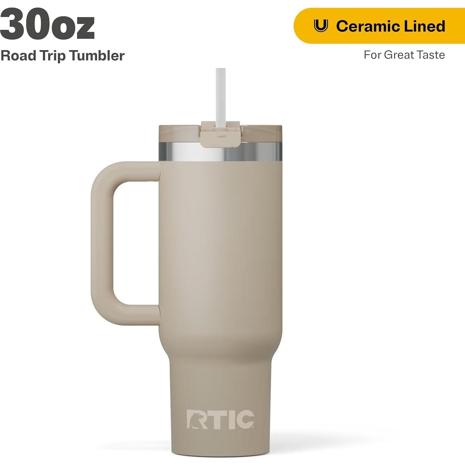 Vaso de Viaje Térmico RTIC 30 oz Acero Inoxidable Playa