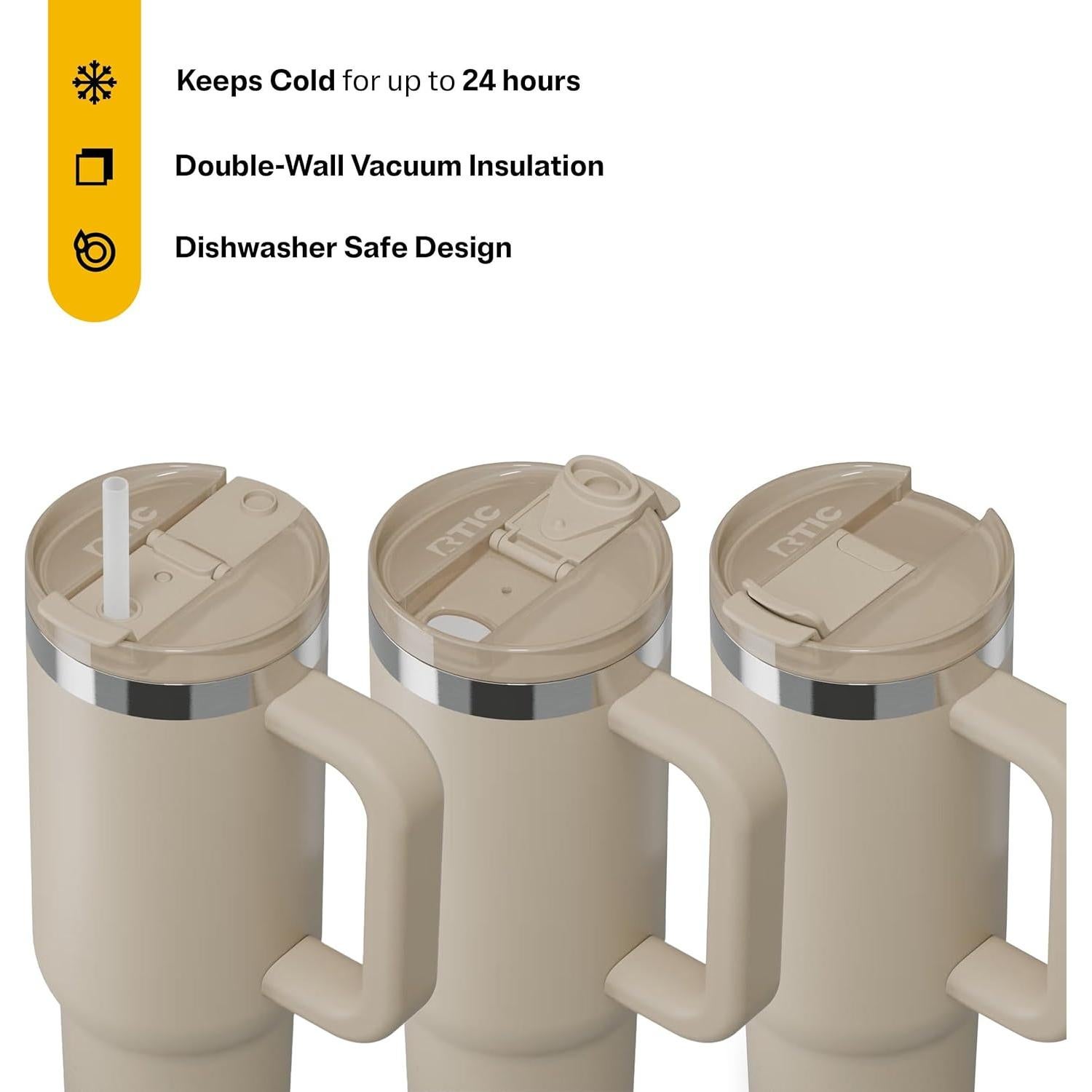 Vaso de Viaje Térmico RTIC 30 oz Acero Inoxidable Playa