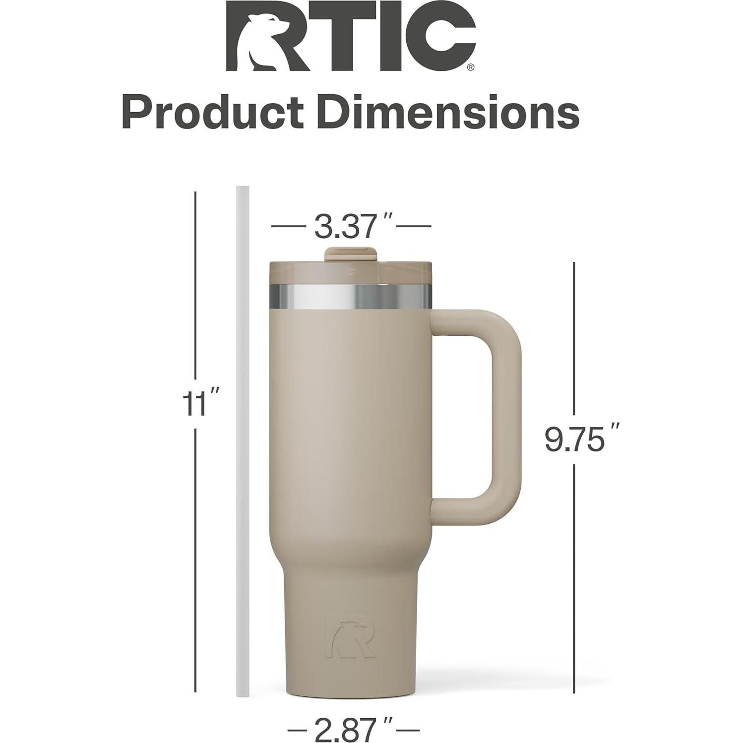 Vaso de Viaje Térmico RTIC 30 oz Acero Inoxidable Playa