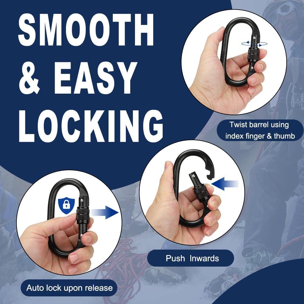 Mosquetón de bloqueo automático Kvittra DSK Grande 25KN