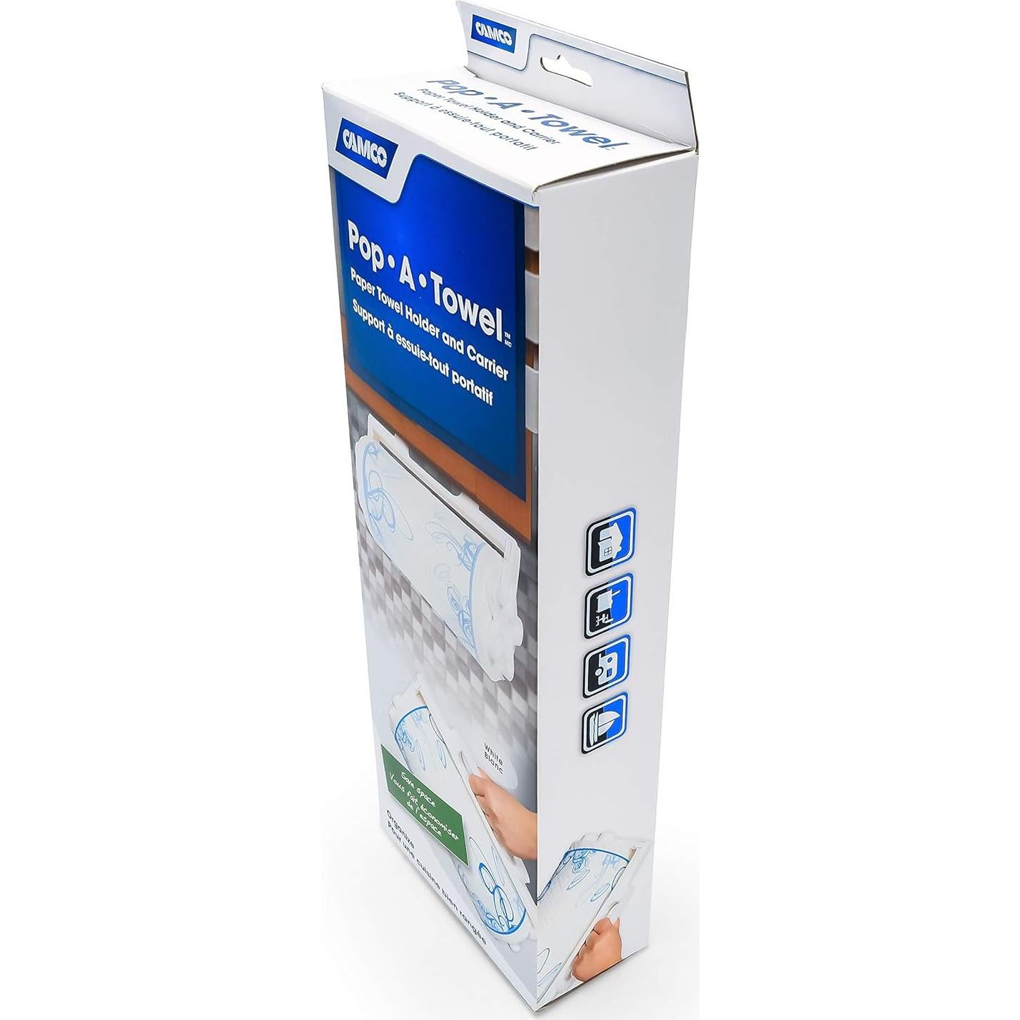 Soporte de Toallas de Papel Camco 57111 Montable Blanco