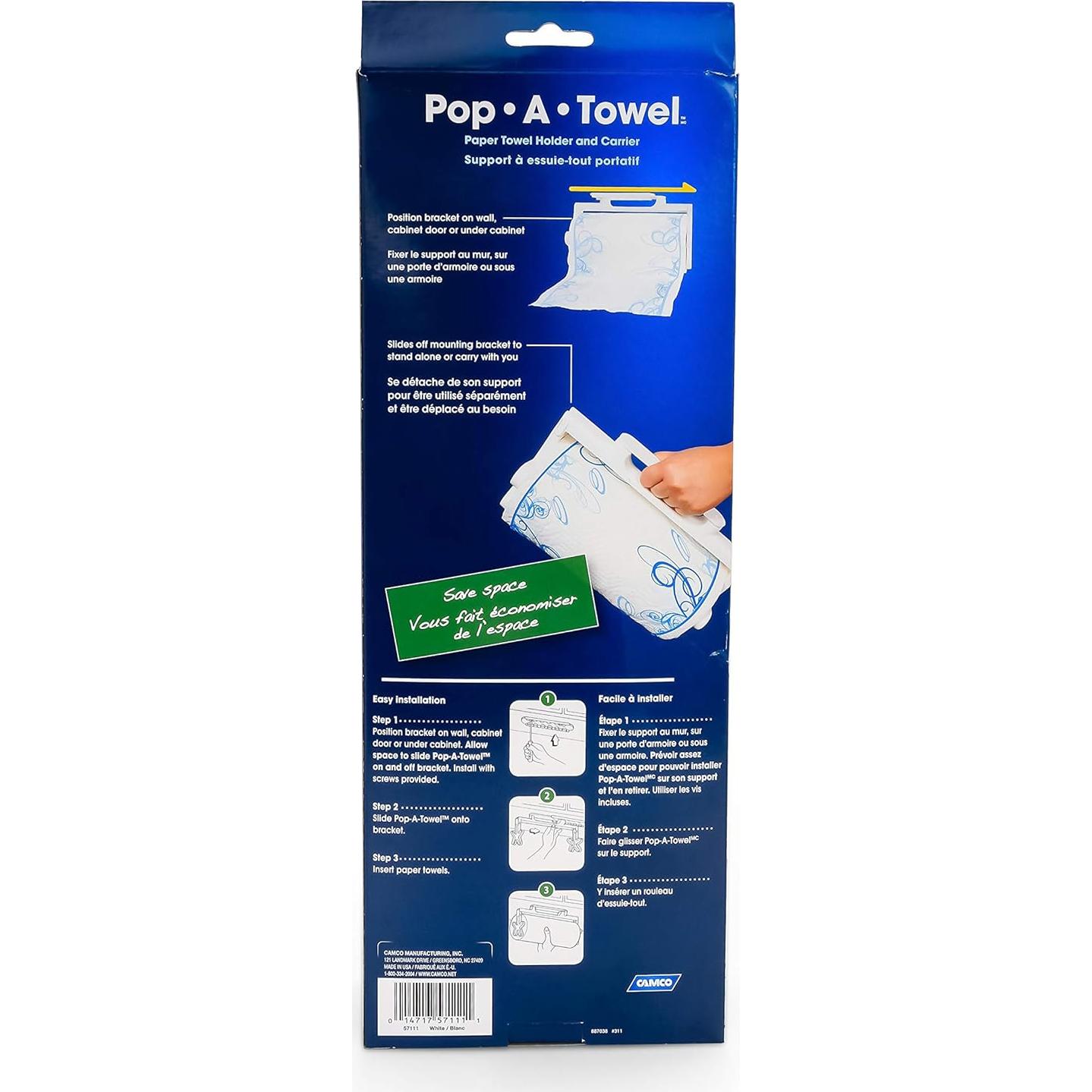 Soporte de Toallas de Papel Camco 57111 Montable Blanco