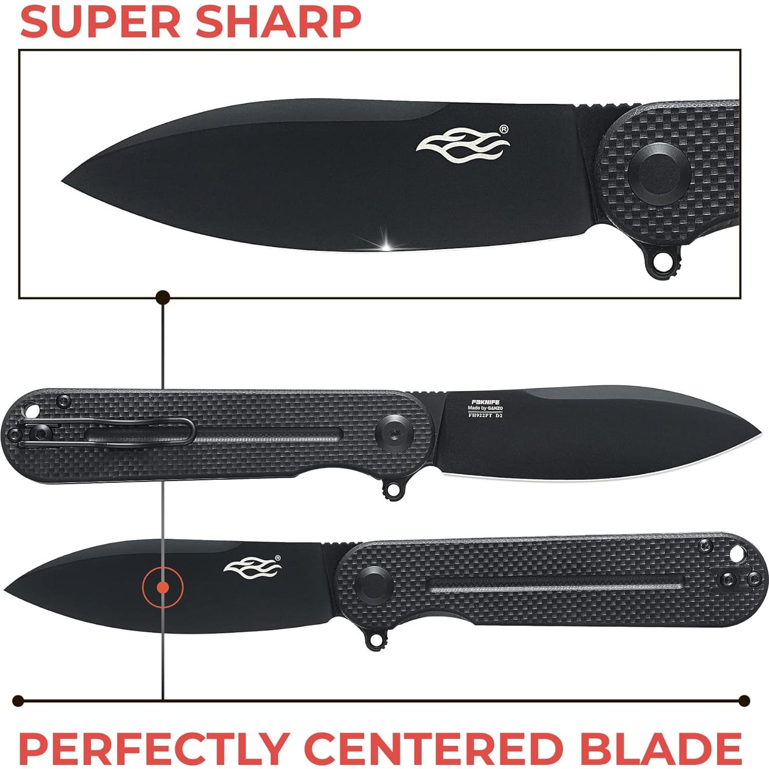 Cuchillo Plegable Ganzo Firebird FH922PT-BK Acero D2 19.5cm