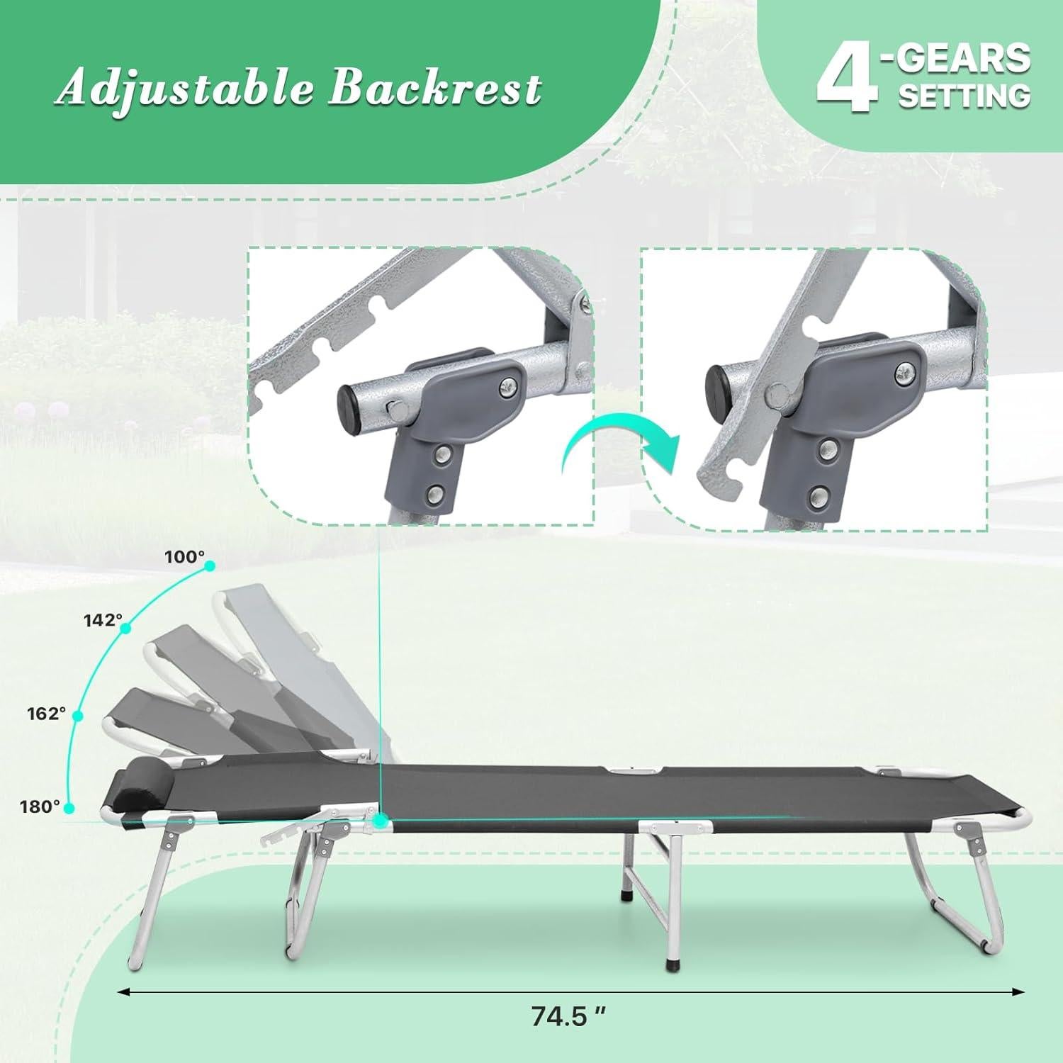 Cama de Camping Plegable Athena Oxford 5.4kg Soporta 136kg