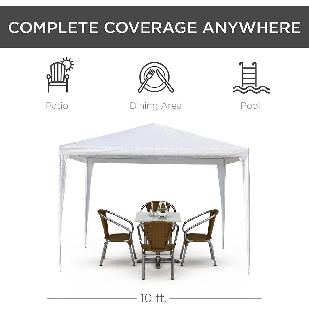 Carpa de Playa JXMS 3x3m Plegable Impermeable Blanca