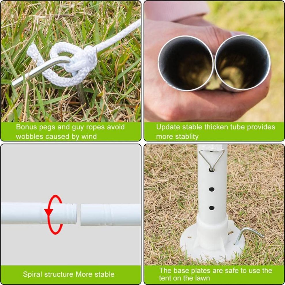 Carpa de Playa JXMS 3x3m Plegable Impermeable Blanca