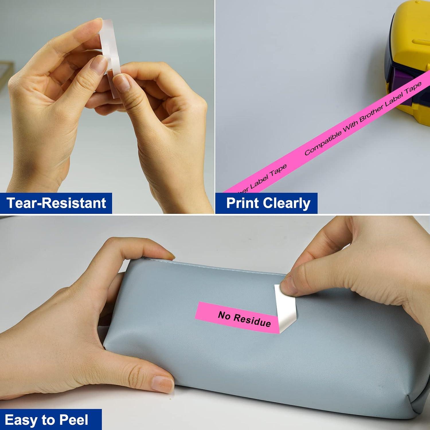 Cintas de Etiqueta Fairesure 12mm Fluorescentes - 6 Unidades