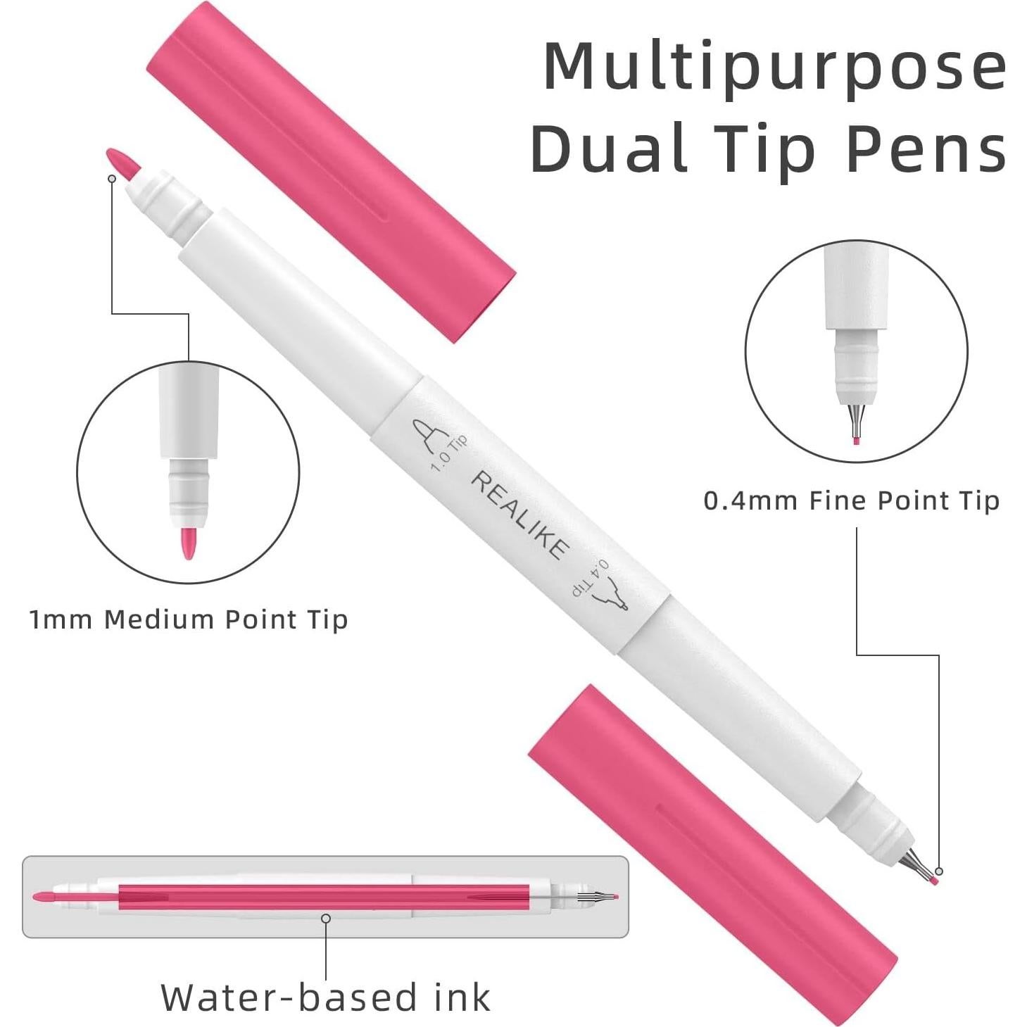 Marcadores Doble Punta REALIKE para Cricut - Set 24 Colores