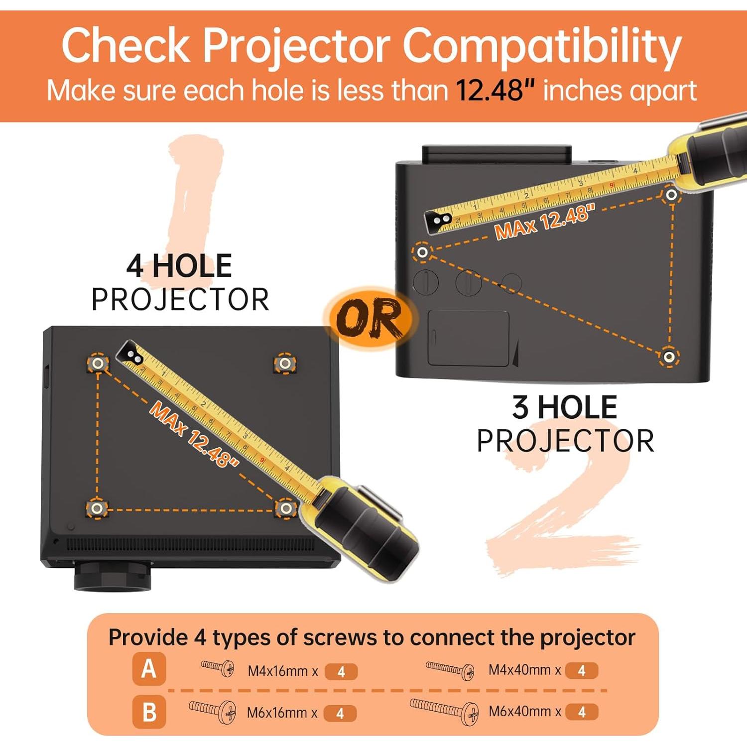 Soporte de Techo para Proyector JOY worker Ajustable 15 kg