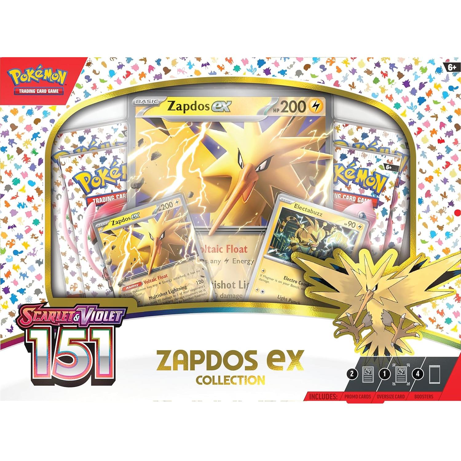 Pokemon TCG Escarlata y Púrpura 151 Zapdos Ex Box