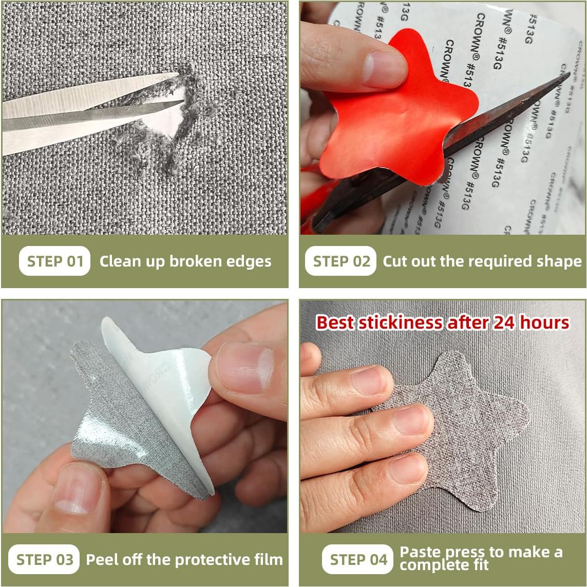 Parches de Tela Autoadhesivos ZESION 20x28 cm Beige 2 Pcs