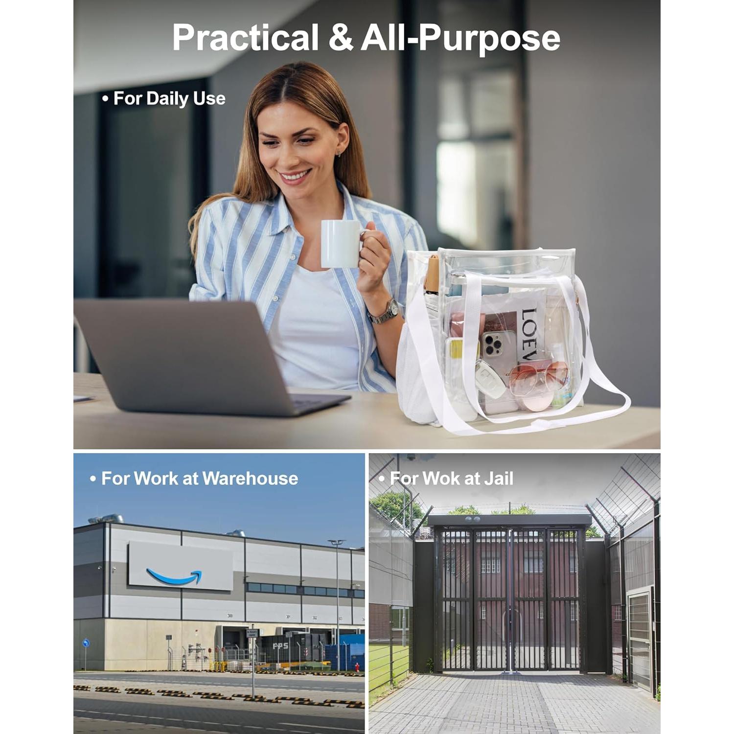 Bolsa Transparente Packism 30x15x30 cm Aprobada para Eventos