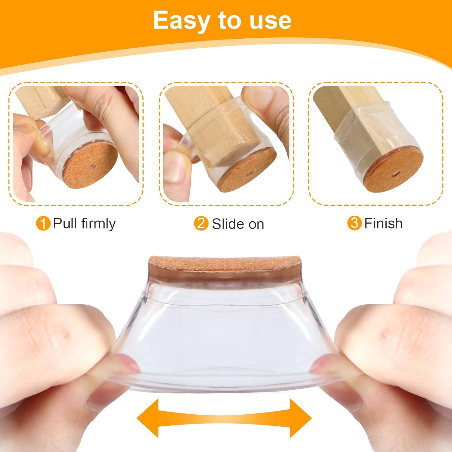 Ansible Protectores de Suelo para Patas de Sillas 36 Pcs Universal S