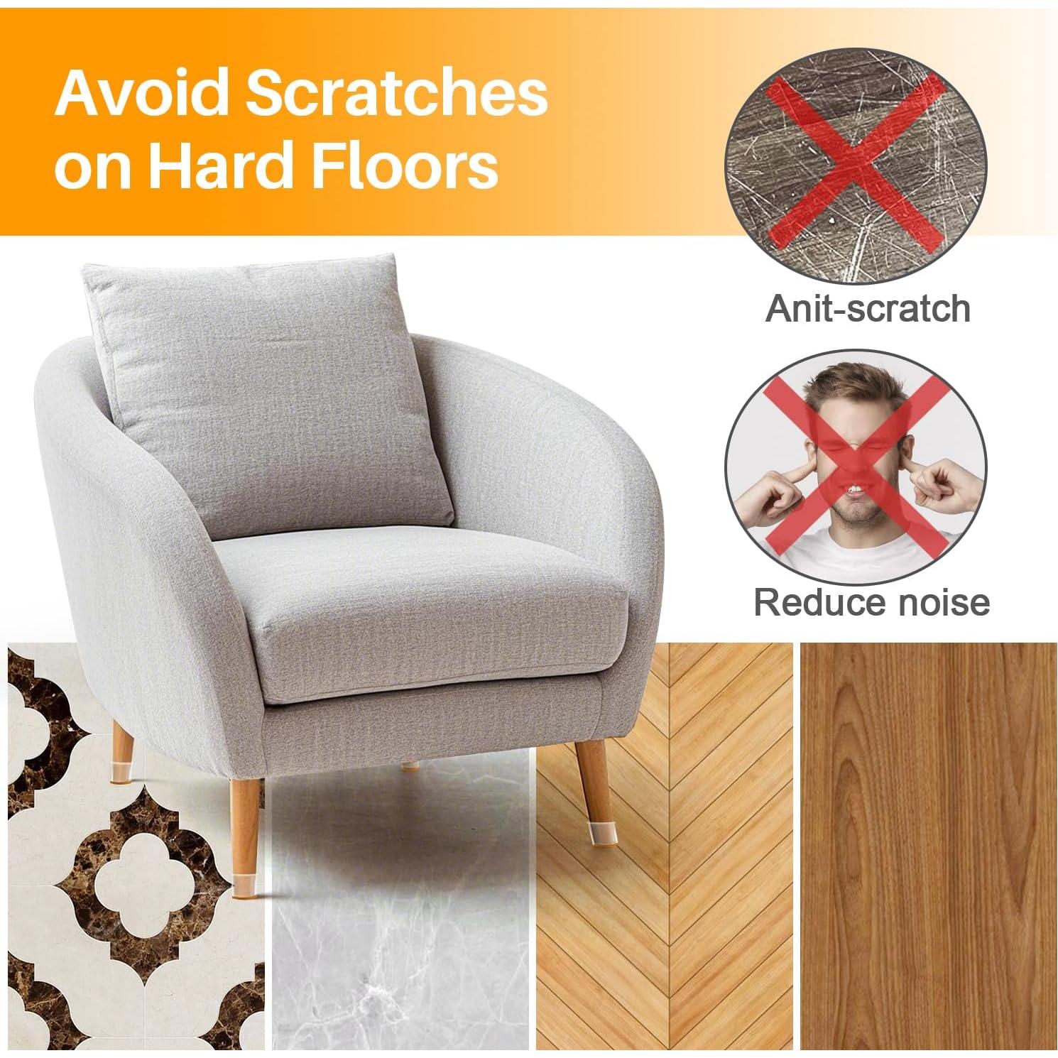 Ansible Protectores de Suelo para Patas de Sillas 36 Pcs Universal S