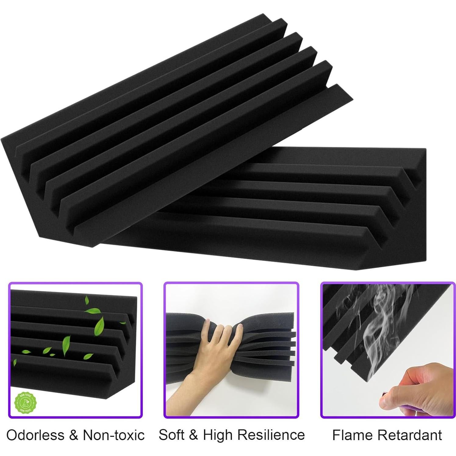 Trampas de Graves TroyStudio 12 Pcs 10x10x30 cm Espuma Acústica