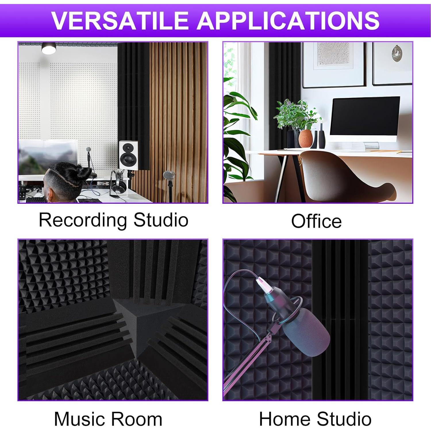 Trampas de Graves TroyStudio 12 Pcs 10x10x30 cm Espuma Acústica