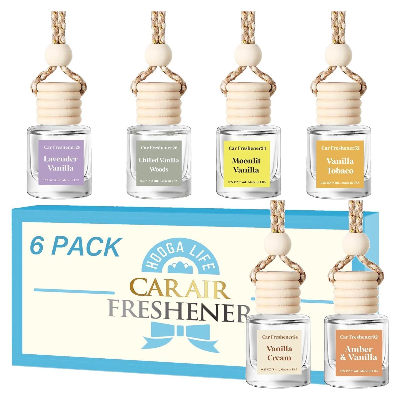 Difusor de Ambientador para Auto HoogaLife HGN822 6 Paquete Vainilla