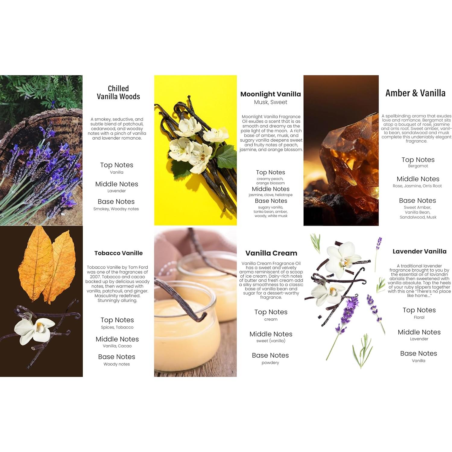 Difusor de Ambientador para Auto HoogaLife HGN822 6 Paquete Vainilla