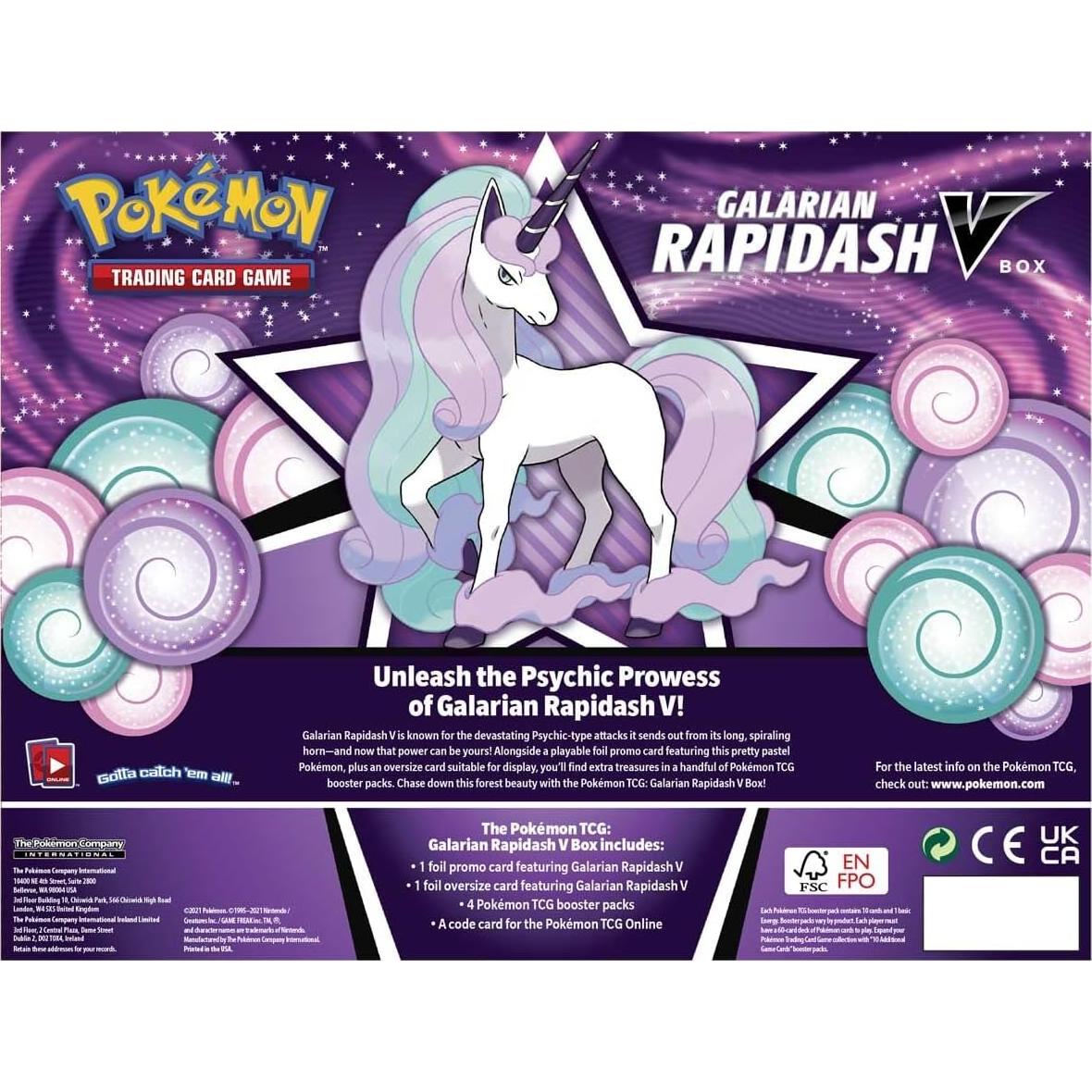 Pokemon TCG: Galarian Rapidash V Box