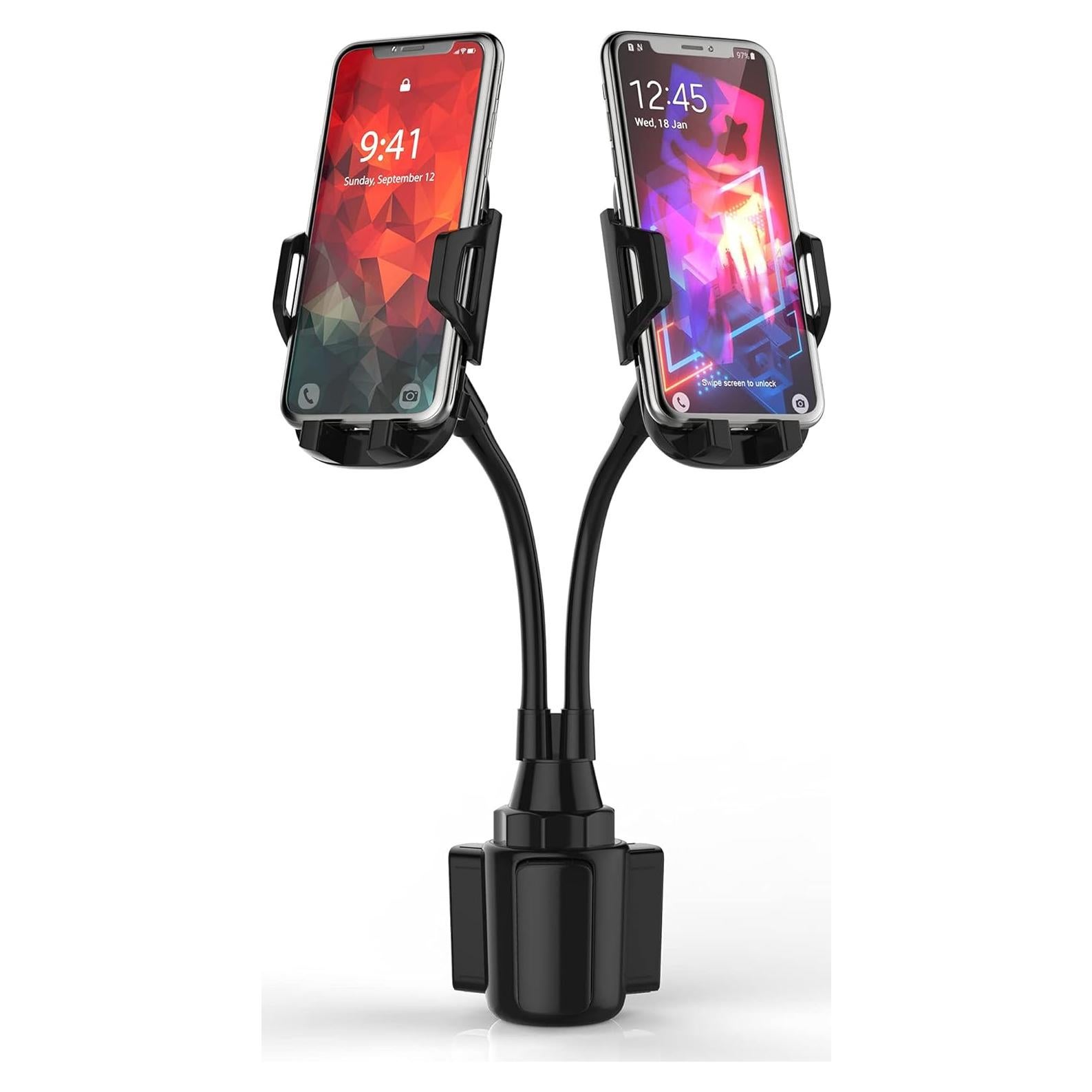 Soporte Doble para Teléfono de Coche - Ajustable y Flexible