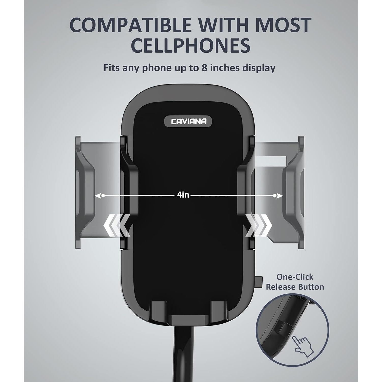 Soporte Doble para Teléfono de Coche - Ajustable y Flexible