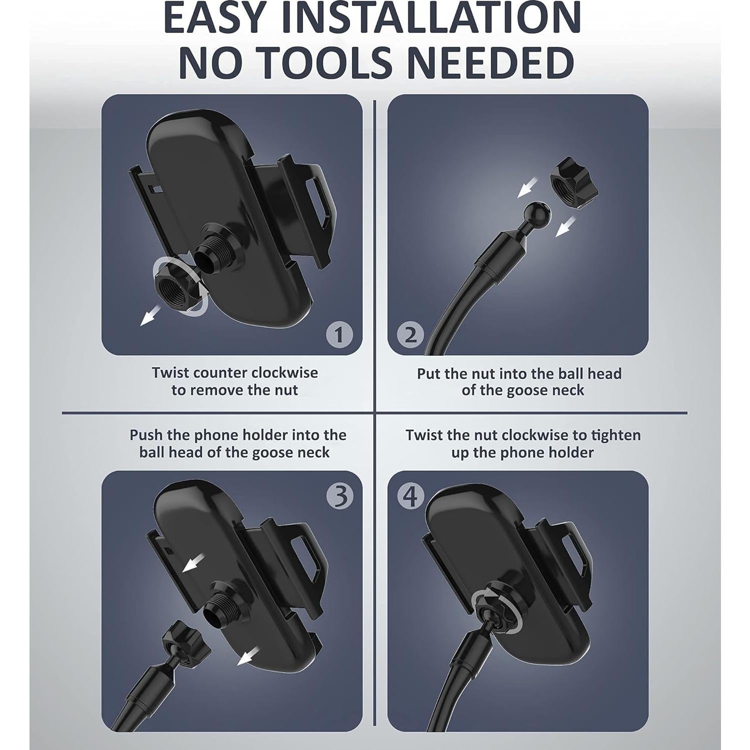 Soporte Doble para Teléfono de Coche - Ajustable y Flexible