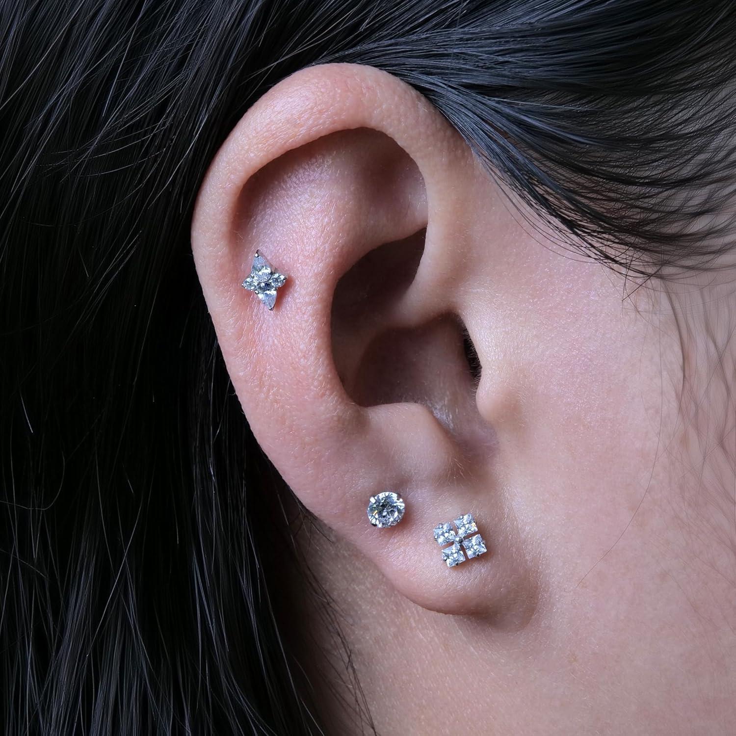 Pendientes de Titanio Hipoalergénicos Limerencia 20G 6mm para Oídos