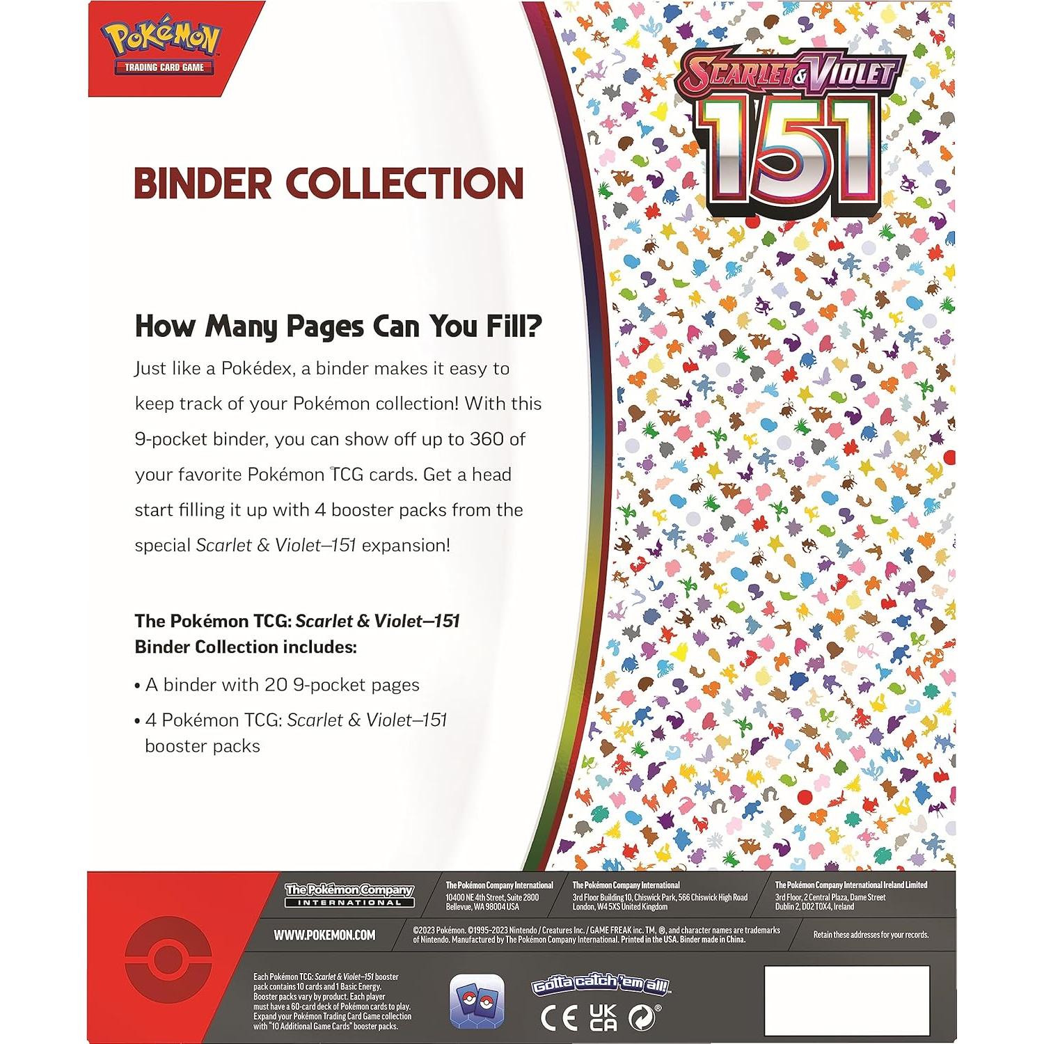 Carpeta Pokémon TCG Escarlata y Púrpura 151 - 360 Cartas