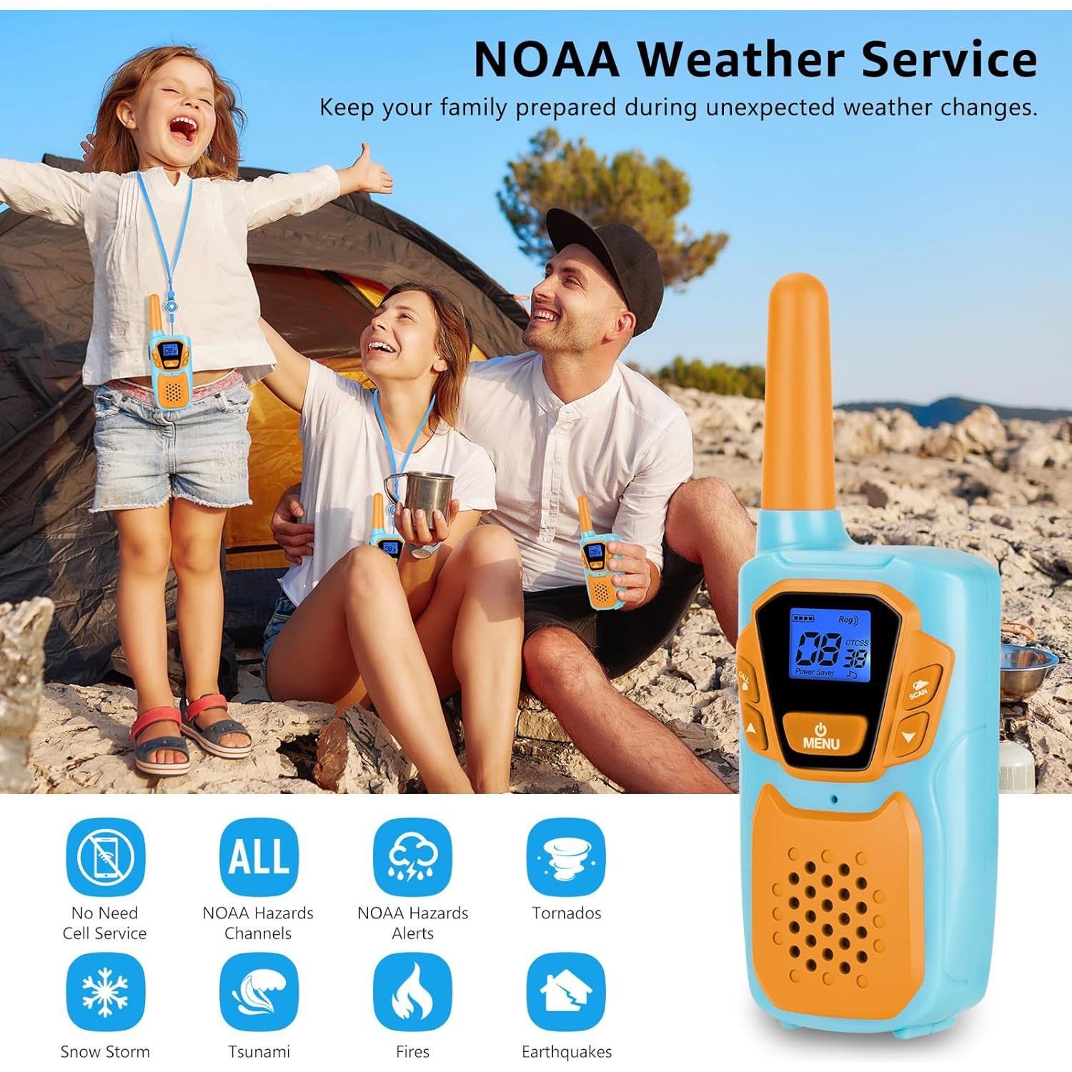 Walkie Talkies Recargables Topsung para Niños y Adultos 3 Unidades