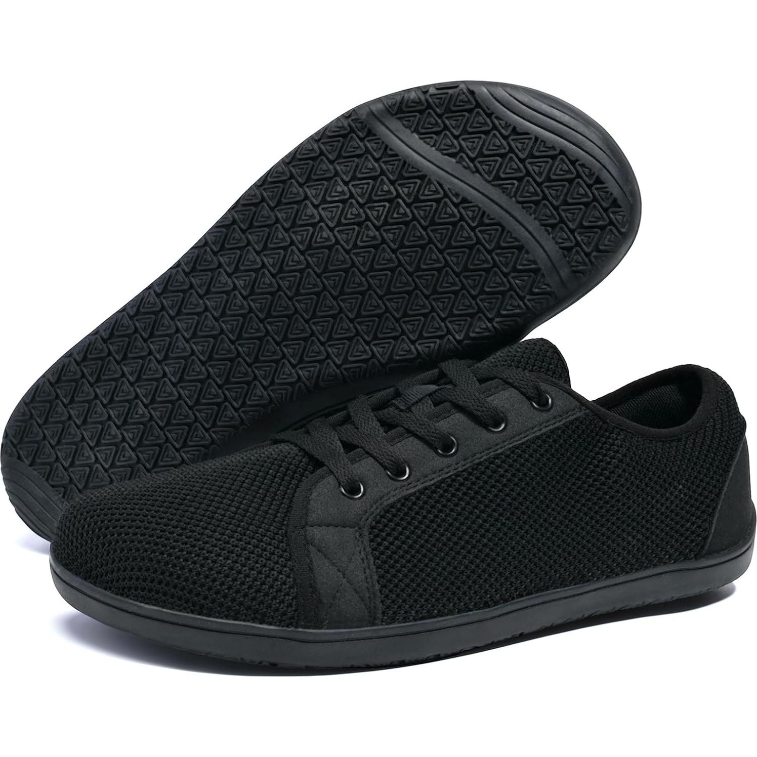 Zapatos Minimalistas Barefoot para Hombre yhmbank 6.5 Ancho Todo Negro