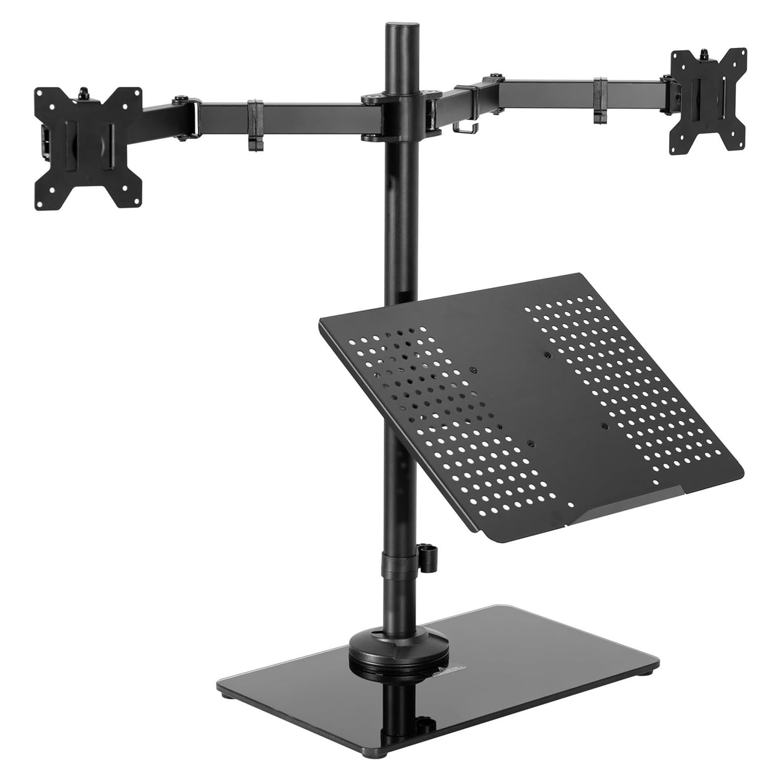 Soporte de Escritorio VIVO para Doble Monitor y Laptop 17"