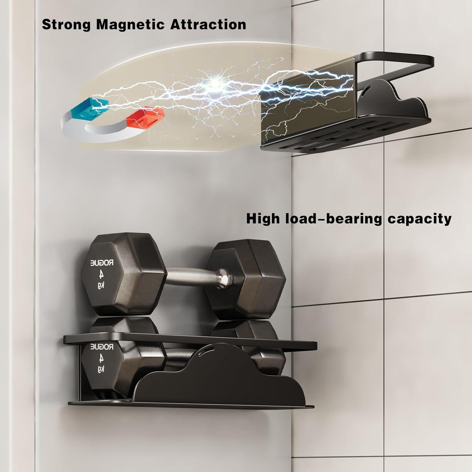 Estante Magnético para Especias VOLPONE 4 Piezas Negro