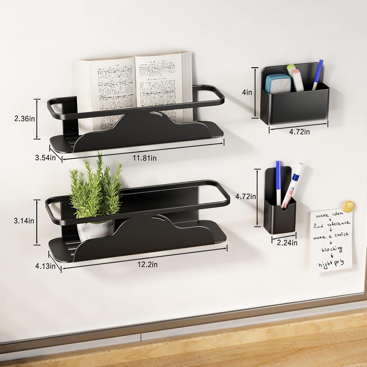 Estante Magnético para Especias VOLPONE 4 Piezas Negro