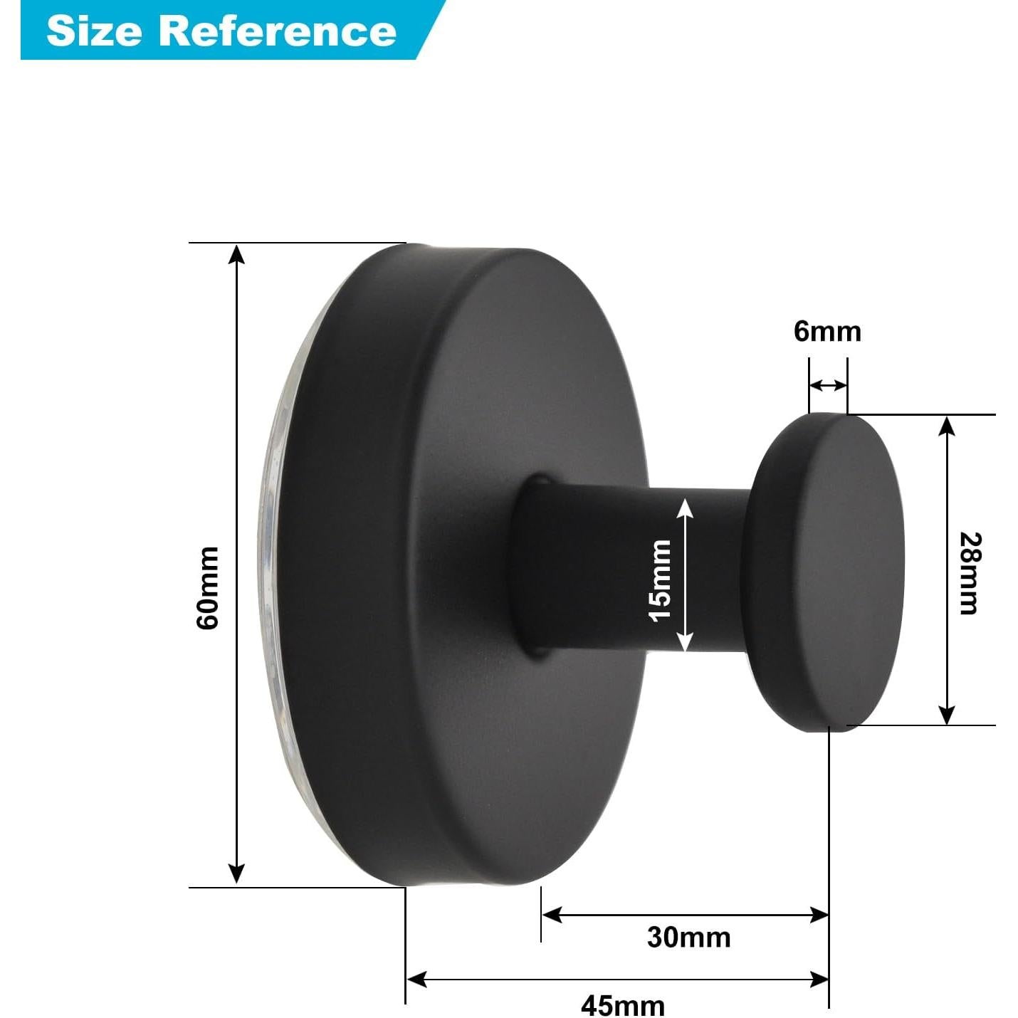 Ganchos de Ventosa AUGLEAF para Ducha y Baño, 2 Paquete, Negro