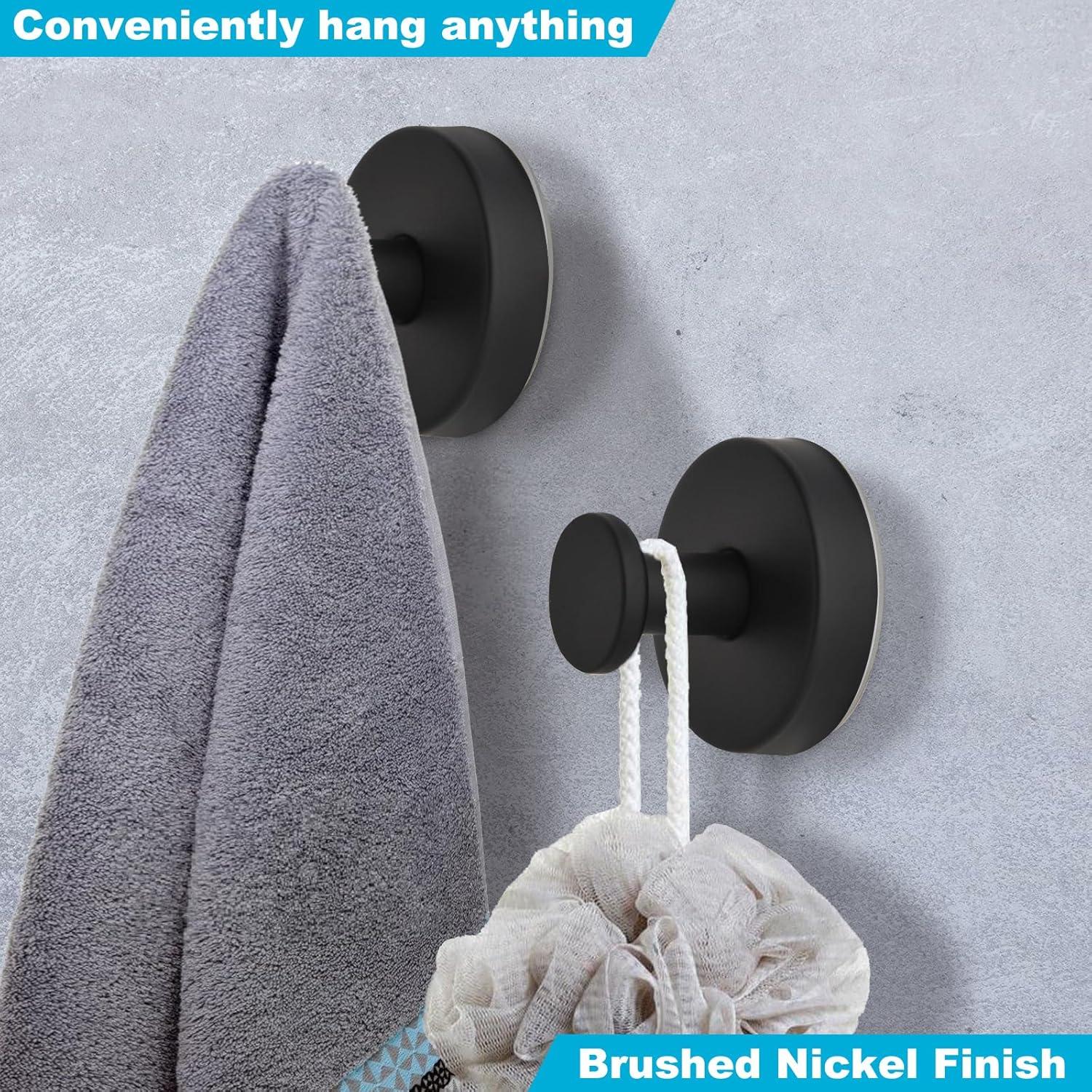 Ganchos de Ventosa AUGLEAF para Ducha y Baño, 2 Paquete, Negro