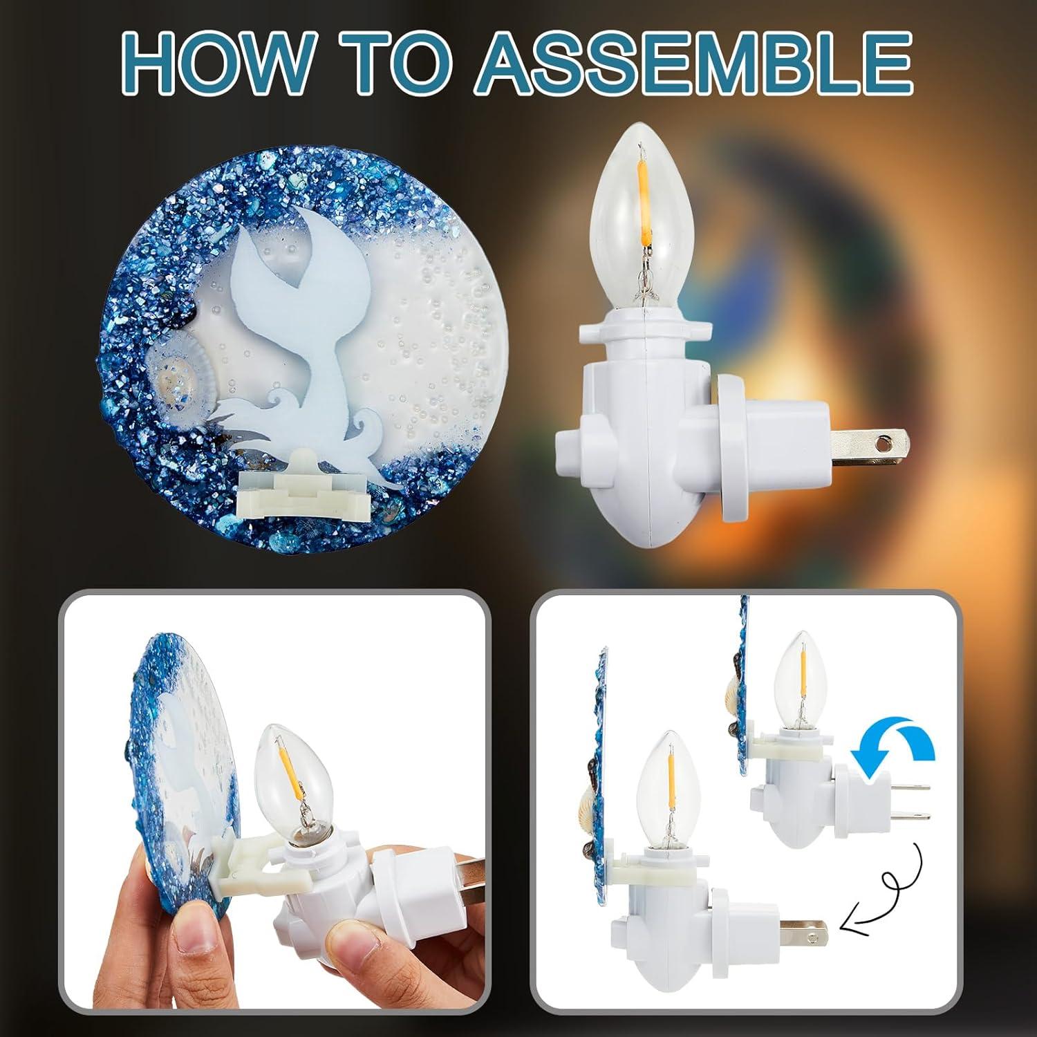 Luz Nocturna Enchufable Hortsun Delfín Decorativa 11.9cm