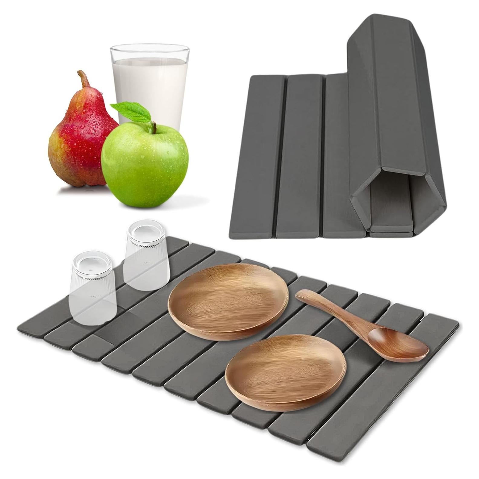 Alfombrilla de Secado de Piedra Plegable BELMAKS Gris Oscuro 59x39cm