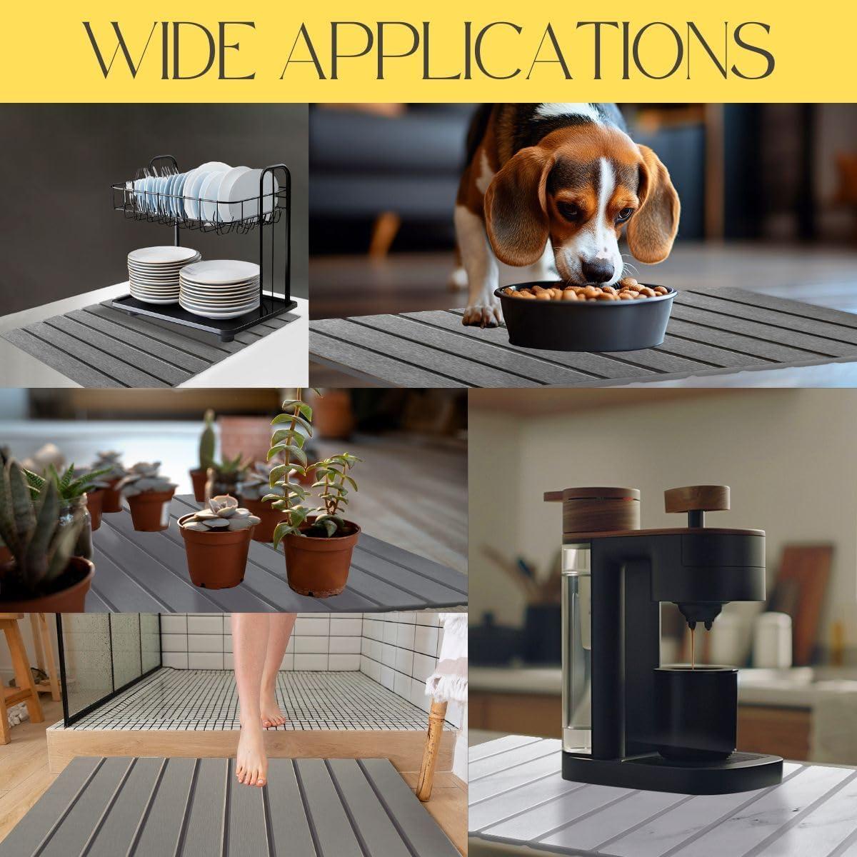 Alfombrilla de Secado de Piedra Plegable BELMAKS Gris Oscuro 59x39cm