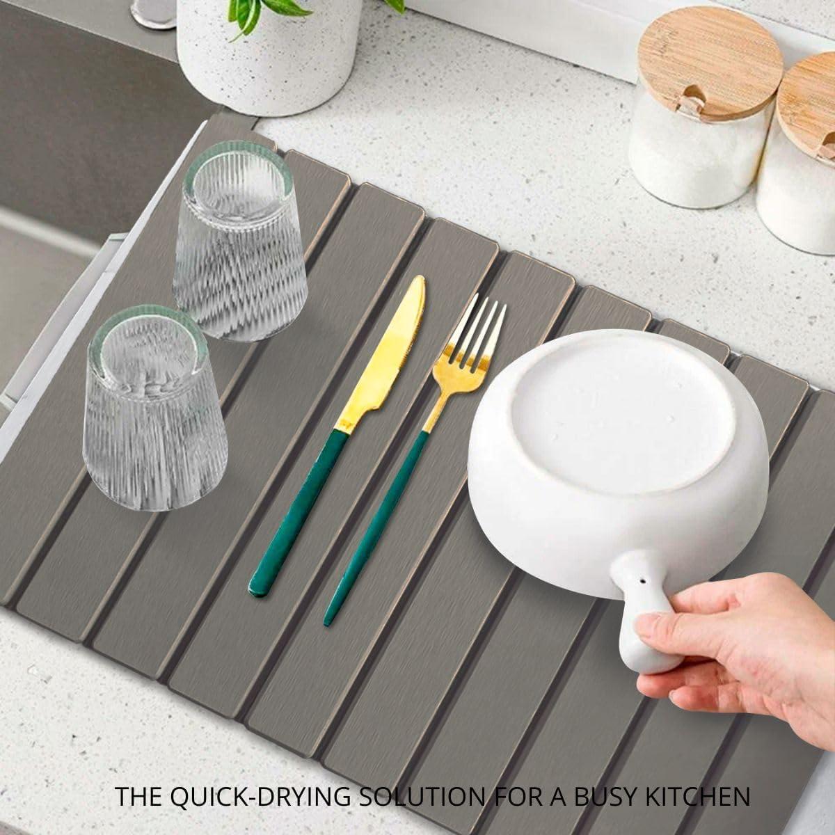 Alfombrilla de Secado de Piedra Plegable BELMAKS Gris Oscuro 59x39cm