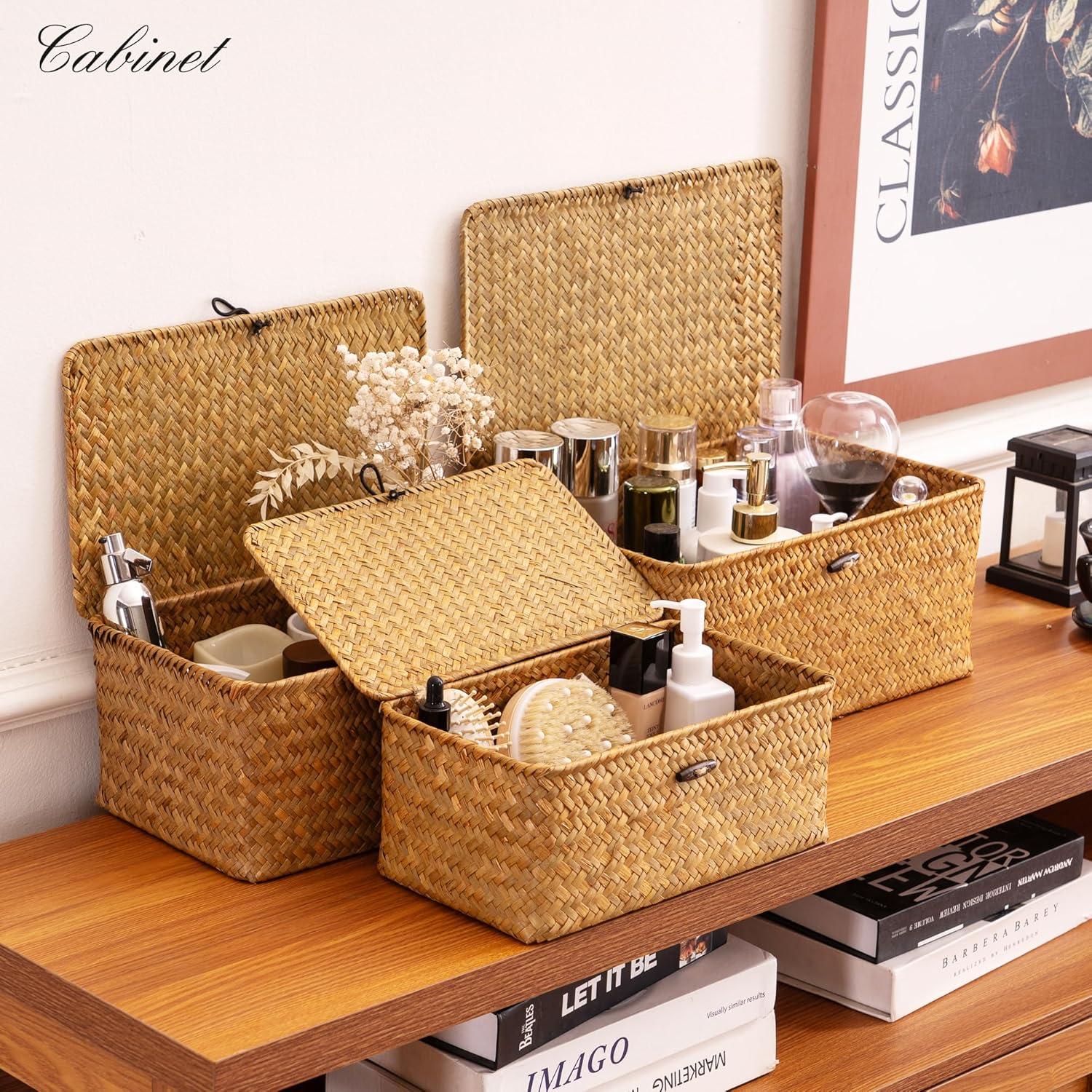 Cestas de Almacenamiento Tejidas a Mano Nonam - Juego de 3