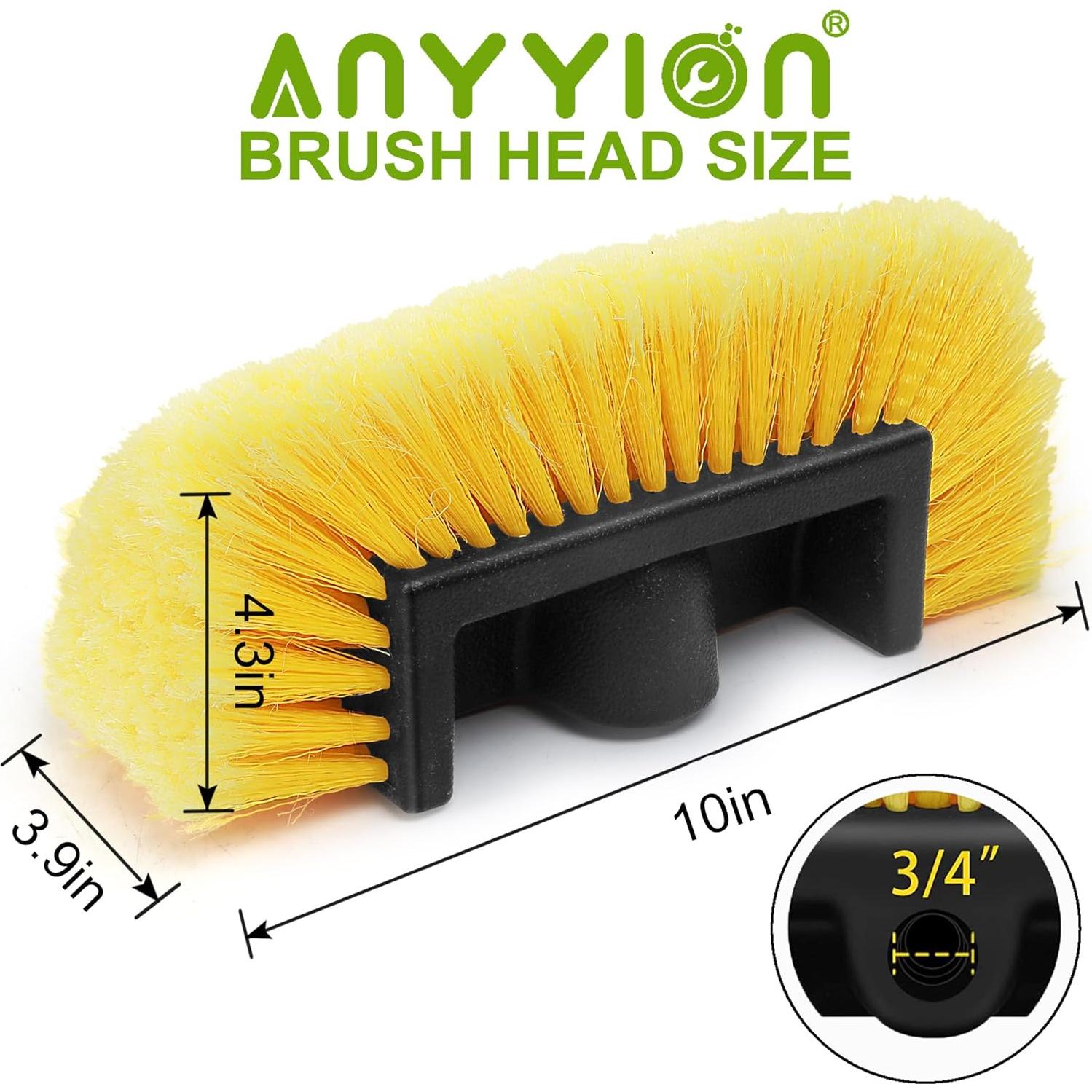 Cabezal de Cepillo de Lavado de Coche Anyyion 25.4 cm Amarillo