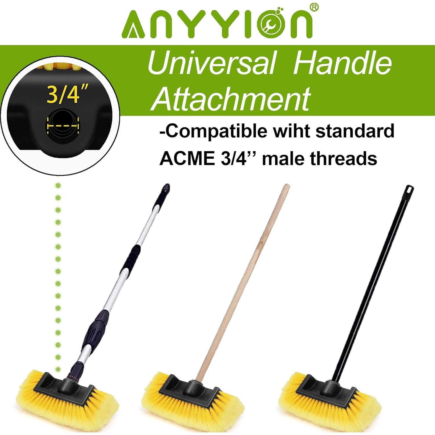 Cabezal de Cepillo de Lavado de Coche Anyyion 25.4 cm Amarillo