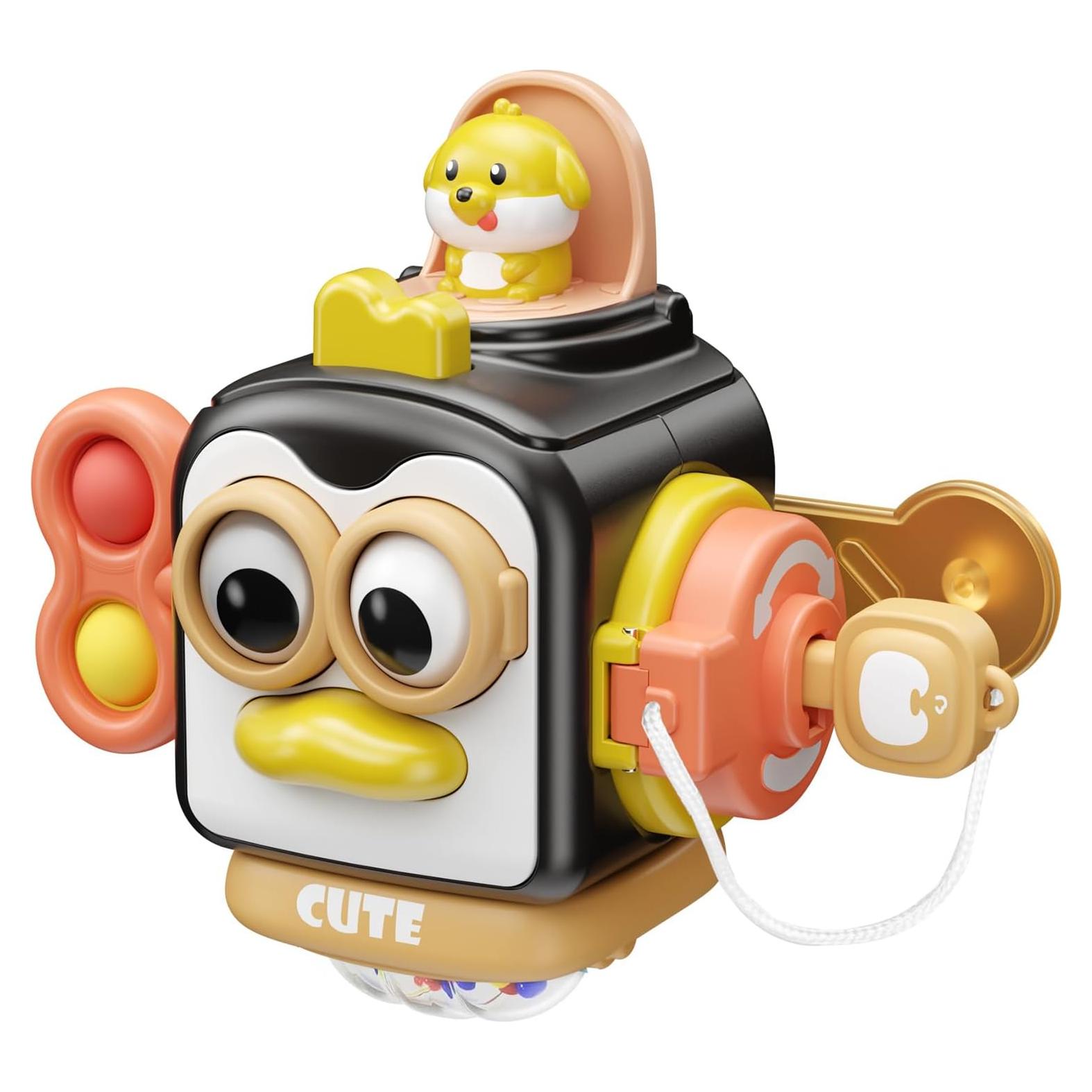 Juguete Montessori OSIMILY Cubo Sensorial 6 Paneles 1 Año